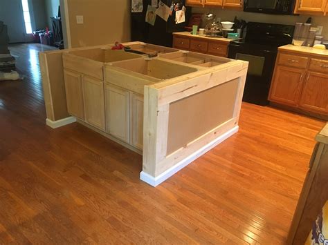 making an island with stainless steel base cabinets|kitchen island out of base cabinets.